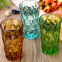 Stocked  Machine Made Colored Hiball Drinking Glass Cup Perfect For Table Decoration