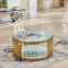Living room furniture stainless steel luxury coffee table modern glass coffee table
