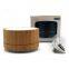 Altavoz Bluetooth personalizado de alta calidad, portátil, mini, redondo, de bambú y madera
