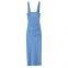 2025 Women's New Style Pleated Decoration Straight Neck Slim Midi Dress