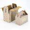 Custom Floral Printed Gable Boxes Handle Gift Packaging for Tea, Pastry & Candles