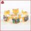 Fashion Small Fancy Gold Plated Button Abalone shell Stud Earrings