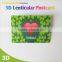 Full Color Printed PET 3D Lenticular plastic postcards with cartoon