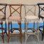 American Vintage cross back Solid Wood Bar Chair