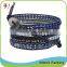 Hot Sale Custome Real Leather Colorful Stone Bead Bracelet