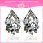 OEM alloy zinc crystal beautiful stud earring designs for women