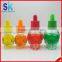 30ml clear skull shaped glass liquid bottle with child proof dropper