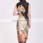 Stylish Women Sleeveless Black Printed Leopard Split Long Shirt Blouse