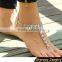 TOP SELLING 12" Bohemian Coin Sandal Bracelet with toe ring Beach anklets                        
                                                Quality Choice