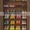 Space saving covered shoe rack closet organizer