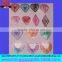 Christmas handmade beaded knitting heart shaped prismatic butterfly hanging ornament earrings