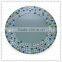 Glass decorative handmade crystal mosaic oval dubai bathroom mirror cabinet