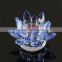 k5 crystal glass blue lotus candleholder decorations