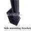 Aluminum square post 90 degree with plastic insert to hold glass