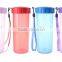 FDA plastic straw water bottle;school chrildren bottle;PC drinking waterbottle for out door