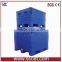 600Liter Blue Rotational Molded fish container, PE Plastic Fish Cooler Container