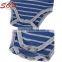 Cotton Blends Knitted Navy Blue Striped Short Sleeve Cute Simple Soft Baby Clothes Baby Boy Romper Pattern