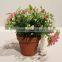 Cheap Fake Plastic Artificial Daisy Flower with Pot for Table Centerpiece