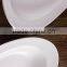 Wholesale white porcelain customize dinner oval deep plate for wedding restaurant