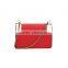 Party ladies style with magnetic closure flap and elegant chain red crossbody bag