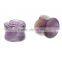 6 Pairs Organic Hand Carved Amethyst Saddle Shape 5 Petal Flower Ear Plug Earlet Flesh Tunnel - Available in Various Gauges