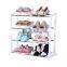 4 tiers 12 pairs metal folding shoe rack