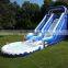 giant pvc tarpaulin inflatable water slide with pool for sale