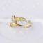 11398 xuping 2016 hot sell gold handshake multicolor plating ring ladies simple gold finger ring