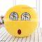8cm Gift Emoji Key Chain Strap different emoticon plush emoji Keychain cartoon Soft Stuffed Key ring Chain emoji keychain
