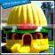 Unique shape inflatable hamburger bouncer castle / yellow color inflatable burger bouncer                        
                                                                                Supplier's Choice