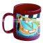 sweet style engraved fancy girl pattern silicone tea mug