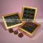 Rectangular clear PET plastic candy boxes with a gold bottom