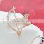 Three colors gold rose gold and rhodium plated bow and arrow Cupid goden arrow love symbol pendant necklace