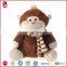 Custom OEM Soft Sitting Plush Monkey Toy With Scarf China Factory