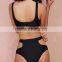 Fashion sexy zipper hollow out bikini hot girl brazilian high cut swimwear