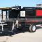 The trailer-mounted HPC-10 is completely mobile. The machine can easily be towed by a small pickup truck (total weight is approx