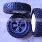 6x1.5 plastic rims and solid rubber wheels with diamond pattern