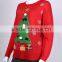 Chinese Product Womens' Round Neck Long Sleeve Pullover Knitted Sweater With Jacquard &beads