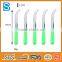 Different colorful plastic handle cheese knife set