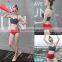 Women's Summer Vintage Polka Dots Print Bikini Top + Bandage Bottom Swimsuit