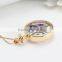 2016 trending perfume bottle necklace pendant dried flower necklace
