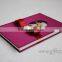 Custom Handmade Luxury dark Fuchsia wedding guest book with you own photo