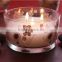Scented glass jar candle for decoration