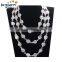 60inches design coin and potato new fashion high quality jewel long pearl necklace