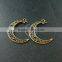 36x32mm Vintage Style Antiqued Bronze Moon Connector DIY Pendant Charm Supplies Findings 1810417
