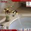 solid golden faucet, plated brass self-closing water faucet, sanitary basin tap