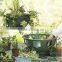 12 x 14" Plastic Hanging Basket Garden Plant Pot With Chain