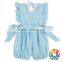 2016 Ruffles Baby Girls Jumpsuit Summer Flower Print baby cotton frocks designs For Kids new born clothes
