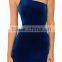 Hot Girl Sexy Night Club One Shoulder Bodycon Dress of Velvet HSD2192