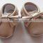 Fancy baby moccasins soft sole baby leather shoes